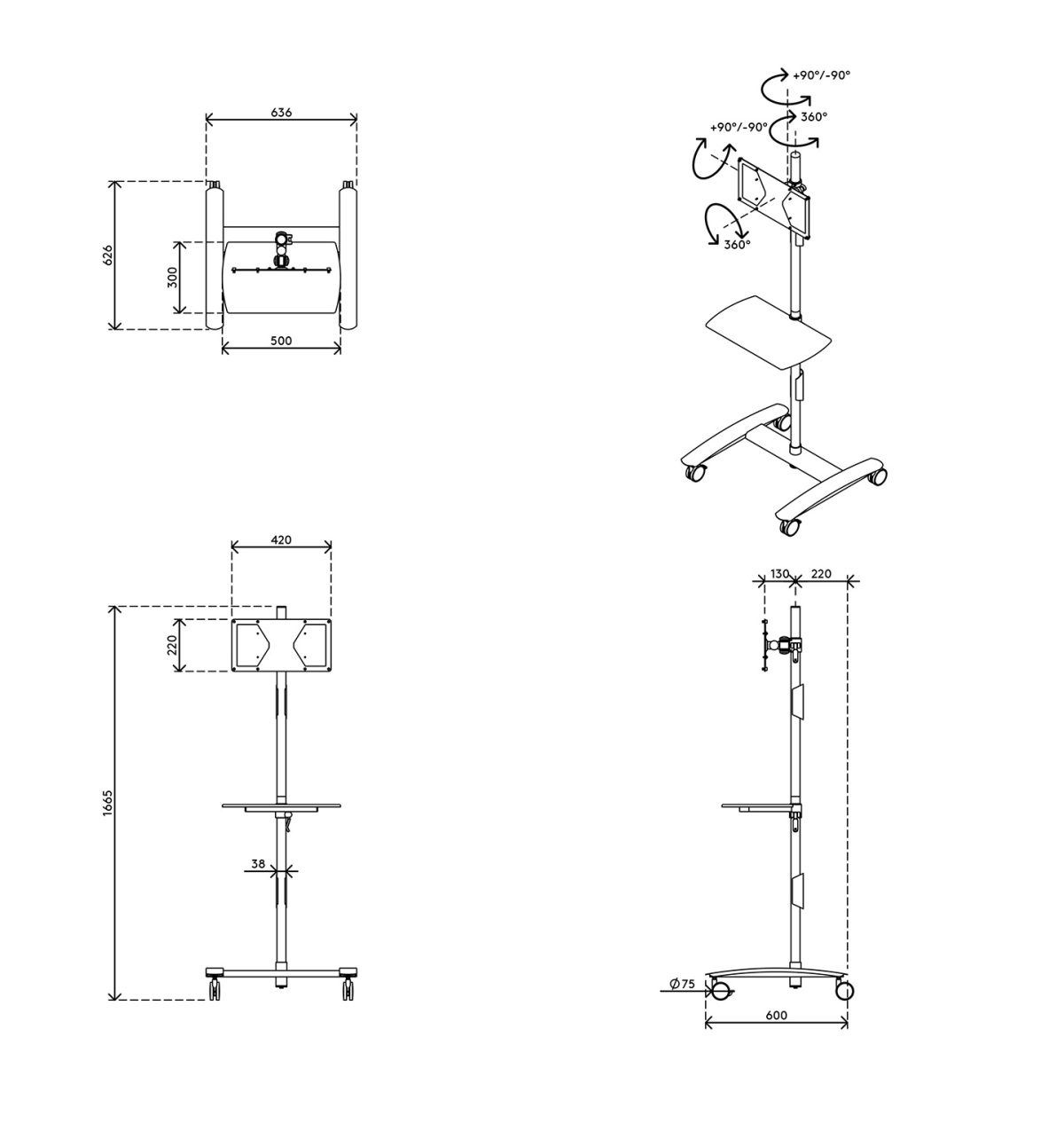 Dataflex Viewmate Workstation - Floor | 52.712 - Image 6