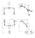 Dataflex Viewmate Plus Monitor Arm - Desk | 52.862 - Image 6