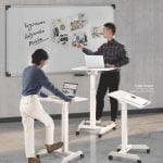 W&E Manual Height Adjustable and Tiltable Laptop Table/ Lectern/ Reception Desk - Gas Spring