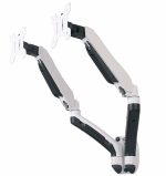 W&E AVA20/21-series Gas Spring Monitor Arm Stand w/ Desk Clamp & Grommet Mount | Dual - Image 2
