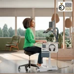 Leitz Ergo Sitting Stool with Wheels and Comfort Seat